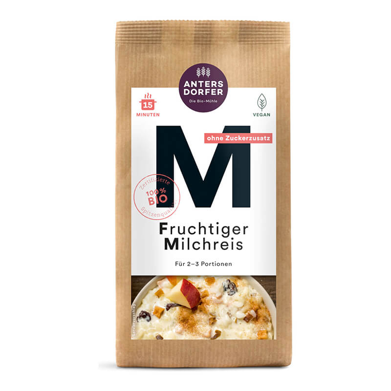 Bio Fruchtiger Milchreis von Antersdorfer Mühle, 150 g