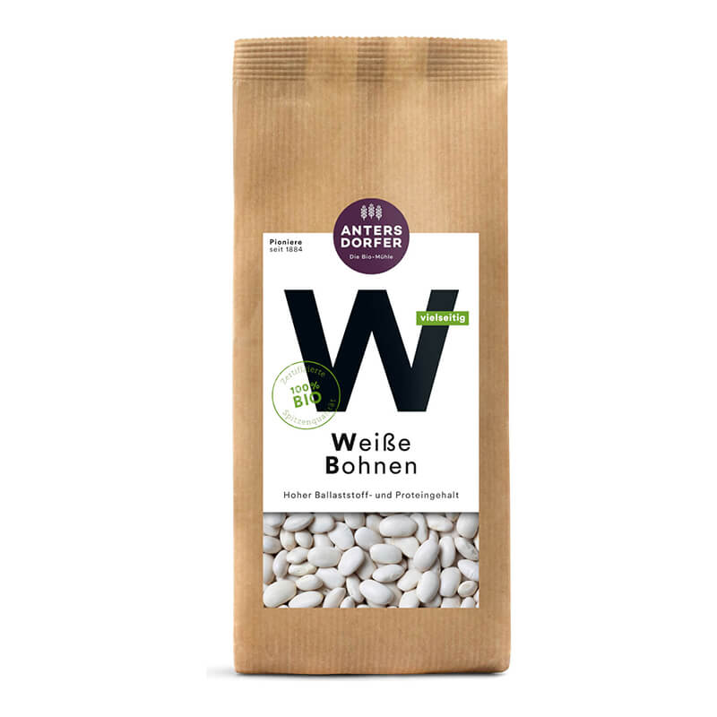 Bio Weiße Bohnen von Antersdorfer Mühle, 500 g weitere Ansicht Bio Weiße Bohnen von Antersdorfer Mühle, 500 g