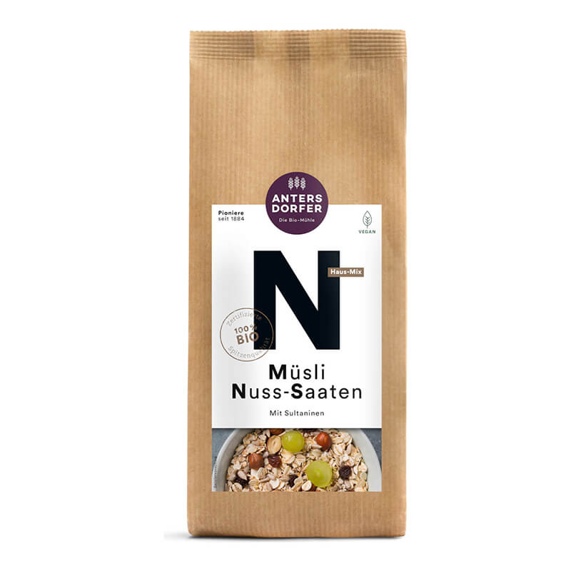 Bio Müsli Nuss-Saaten von Antersdorfer Mühle, 600 g weitere Ansicht Bio Müsli Nuss-Saaten von Antersdorfer Mühle, 600 g