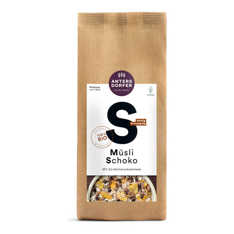 Bio Müsli Schoko Zartbitter von Antersdorfer Mühle, 375 g
