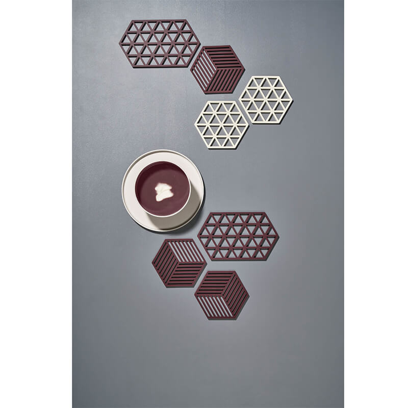 Zone Untersetzer Hexagon, rost weitere Ansicht Zone Untersetzer Hexagon, rost