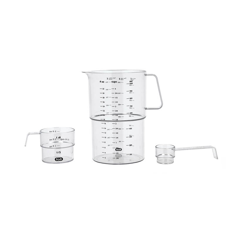 Rosti Messbecher Set 3-teilig aus Kunststoff, klar weitere Ansicht Rosti Messbecher Set 3-teilig aus Kunststoff, klar