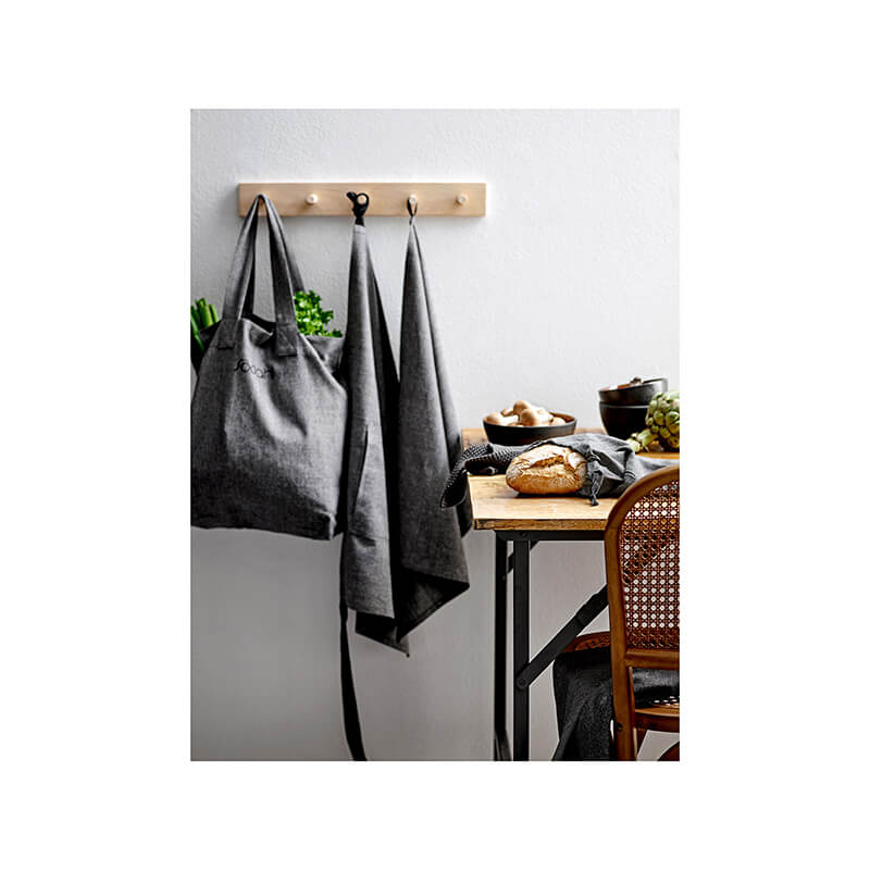 Södahl Geschirrtuch Chambray aus Baumwolle 50 x 70, schwarz weitere Ansicht Södahl Geschirrtuch Chambray aus Baumwolle 50 x 70, schwarz