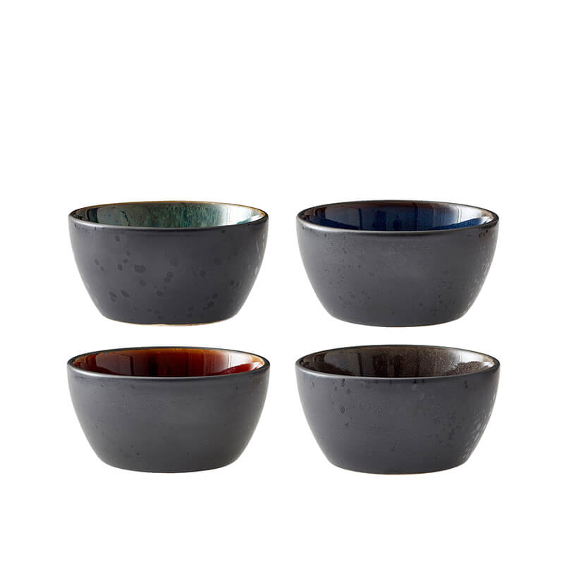 BITZ Schale aus Steinzeug 12 cm im 4er Set, schwarz - grau, grün, dunkelblau, amber weitere Ansicht BITZ Schale aus Steinzeug 12 cm im 4er Set, schwarz - grau, grün, dunkelblau, amber