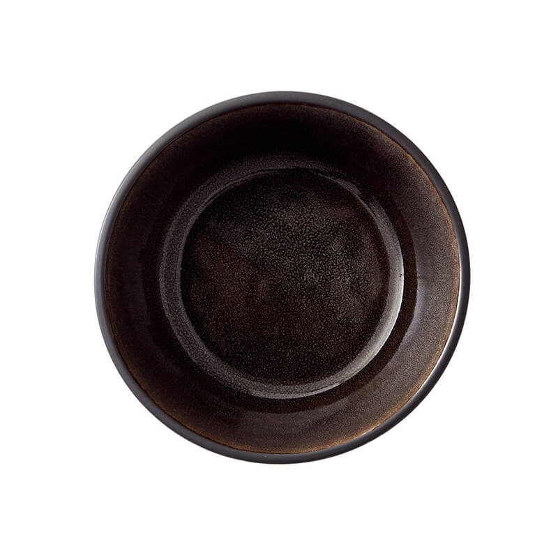 BITZ Schale aus Steinzeug 12 cm im 4er Set, schwarz - grau, grün, dunkelblau, amber