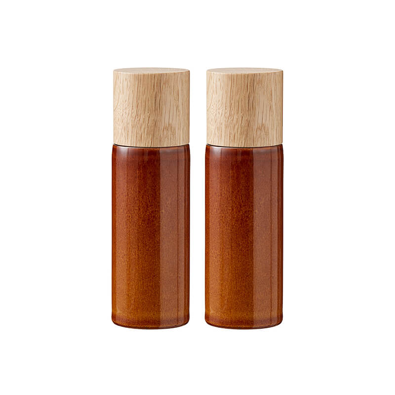BITZ Salz- und Pfeffermühle aus Steinzeug 17 cm, amber weitere Ansicht BITZ Salz- und Pfeffermühle aus Steinzeug 17 cm, amber