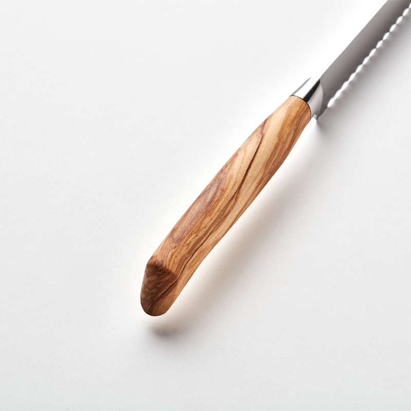 Mondogusto Brotmesser 22 cm rostfrei, Griff Olivenholz