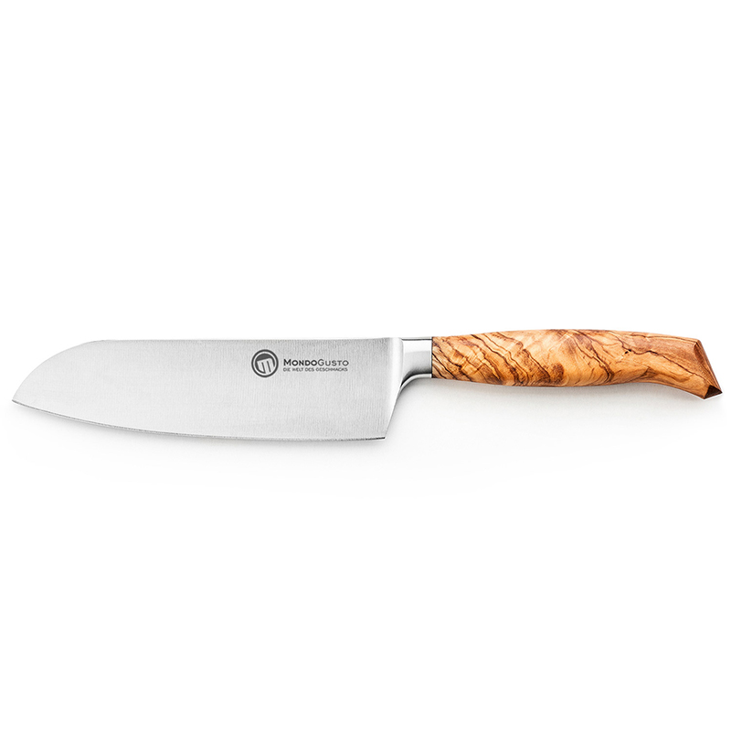 Mondogusto Santokumesser 16 cm rostfrei, Griff Olivenholz