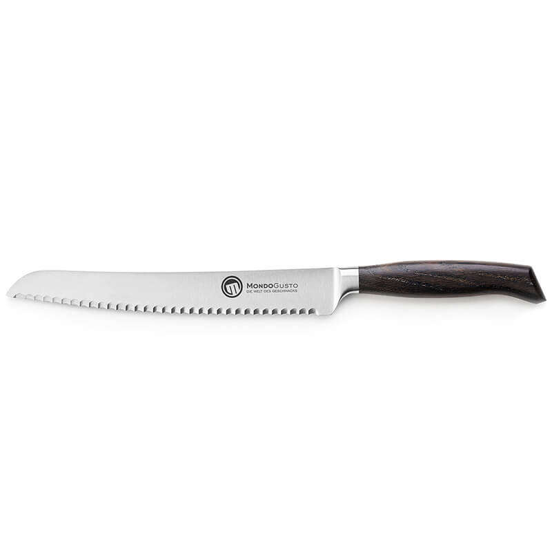 Mondogusto Brotmesser 22 cm rostfrei, Griff Eiche geräuchert weitere Ansicht Mondogusto Brotmesser 22 cm rostfrei, Griff Eiche geräuchert