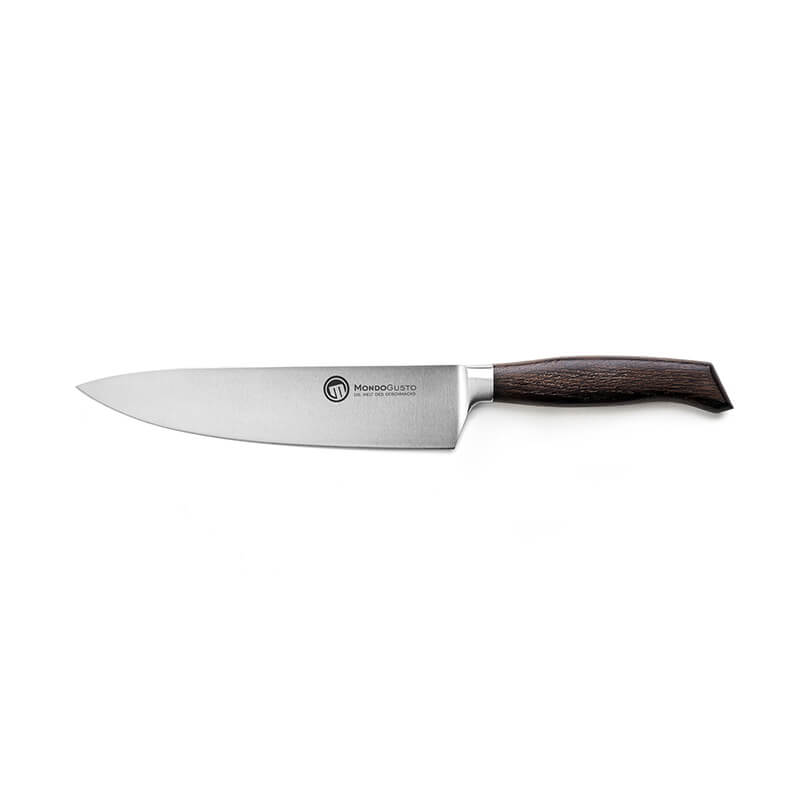 Mondogusto Kochmesser 20 cm rostfrei, Griff Eiche geräuchert