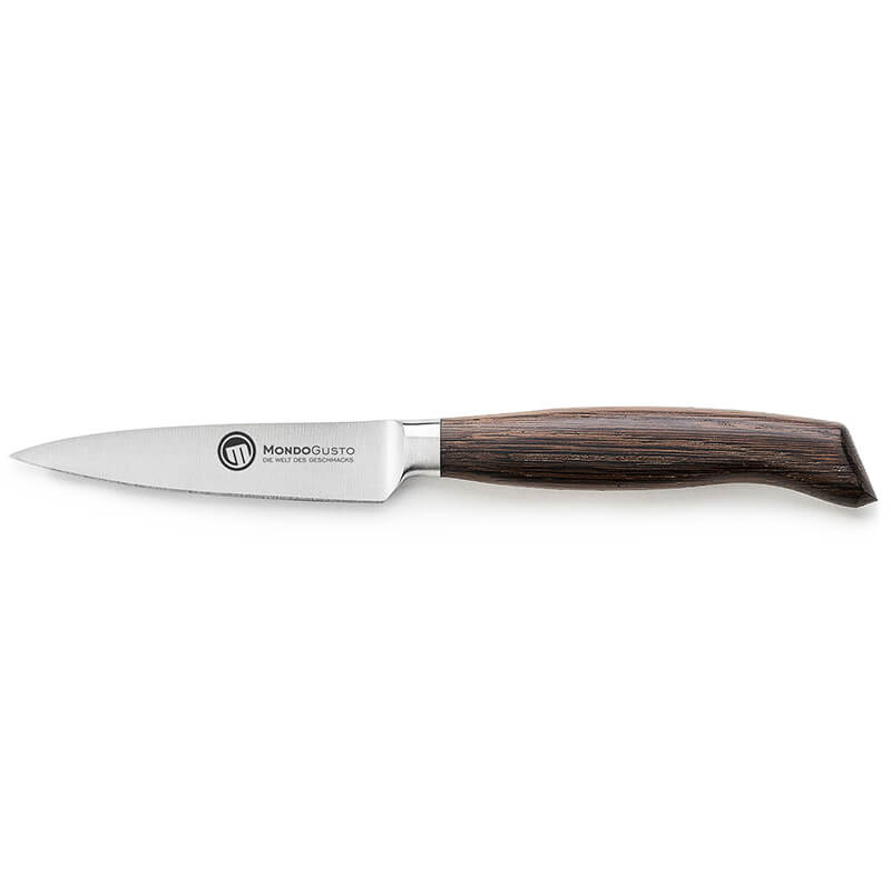 Mondogusto Gemüsemesser 9 cm rostfrei, Griff Eiche geräuchert