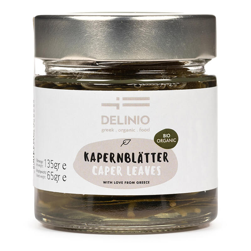 Kapernblätter Bio aus Griechenland von DELINIO, 135 g weitere Ansicht Kapernblätter Bio aus Griechenland von DELINIO, 135 g