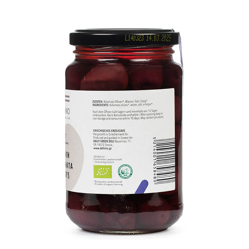 Kalamata Oliven Bio aus Griechenland von DELINIO, 350 g weitere Ansicht Kalamata Oliven Bio aus Griechenland von DELINIO, 350 g