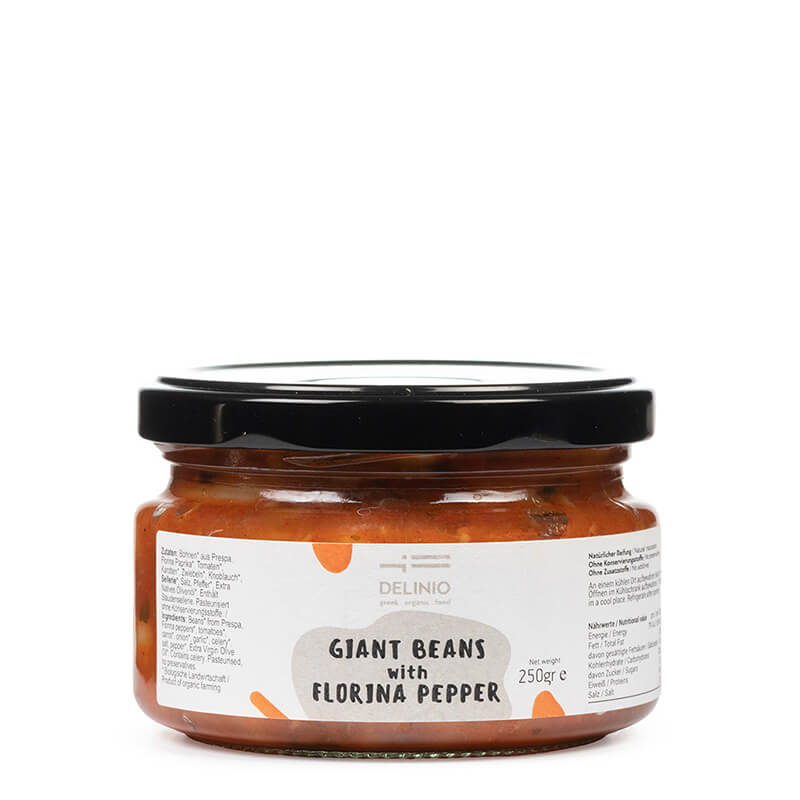 Bio Riesenbohnen mit Paprika von DELINIO, 250 g