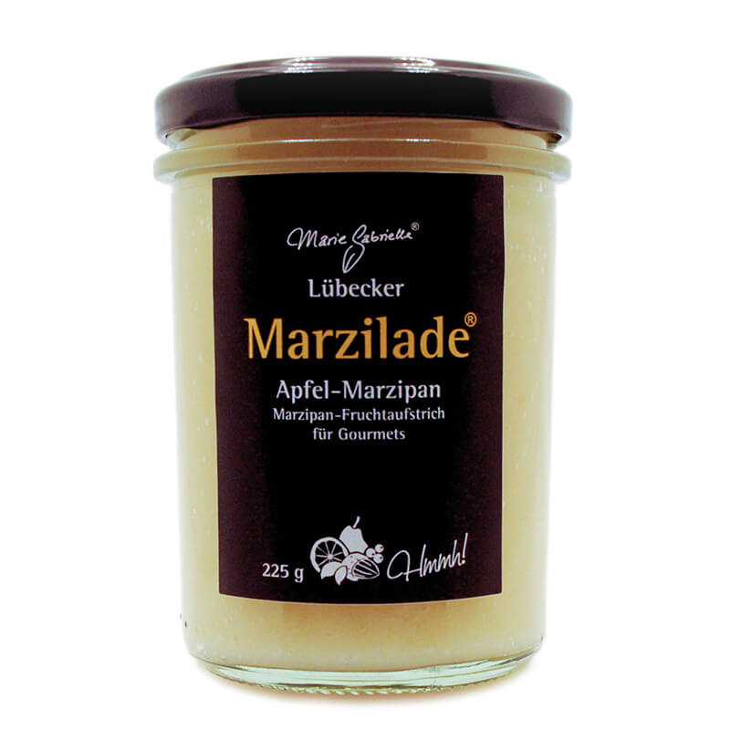 Lübecker Marzilade Apfel-Marzipan Fruchtaufstrich für Gourmets, 225 g weitere Ansicht Lübecker Marzilade Apfel-Marzipan Fruchtaufstrich für Gourmets, 225 g
