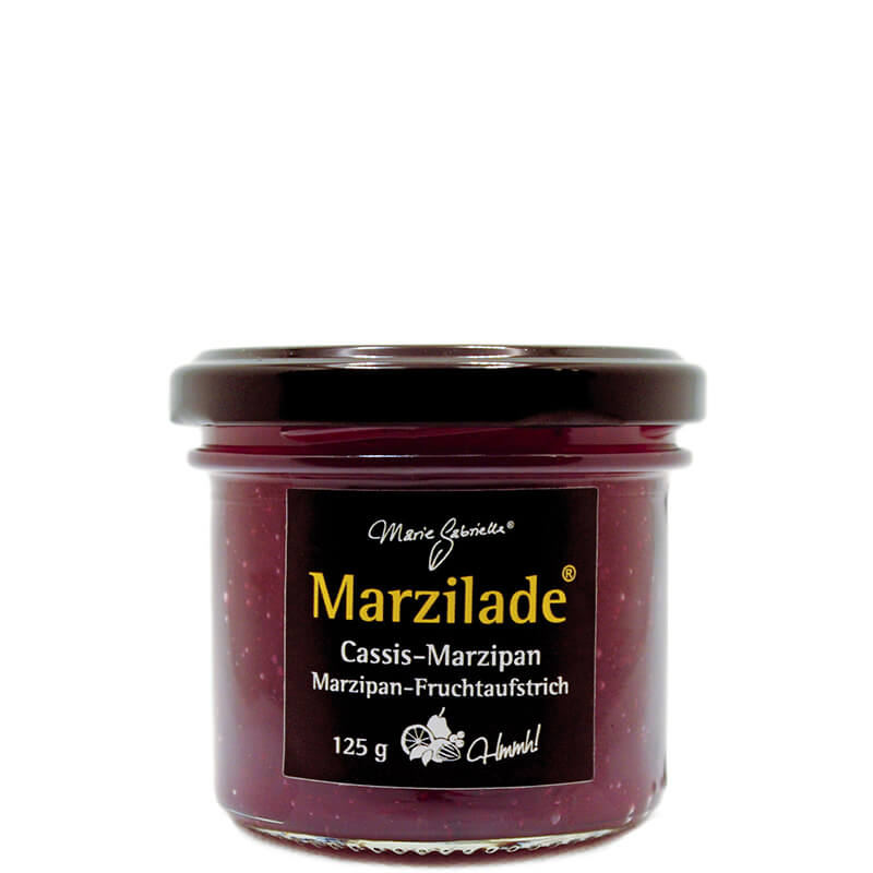 Lübecker Marzilade Cassis-Marzipan Fruchtaufstrich für Gourmets, 125 g
