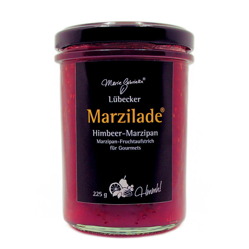 Lübecker Marzilade Himbeere-Marzipan Fruchtaufstrich für Gourmets, 225 g weitere Ansicht Lübecker Marzilade Himbeere-Marzipan Fruchtaufstrich für Gourmets, 225 g