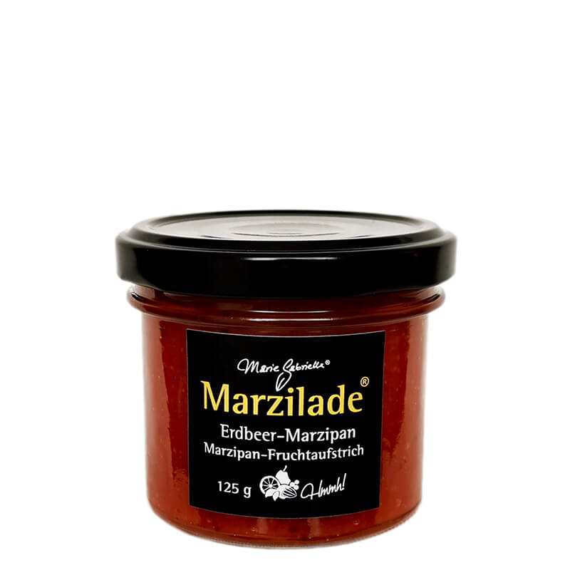 Lübecker Marzilade Erdbeere Fruchtaufstrich für Gourmets, 125 g weitere Ansicht Lübecker Marzilade Erdbeere Fruchtaufstrich für Gourmets, 125 g
