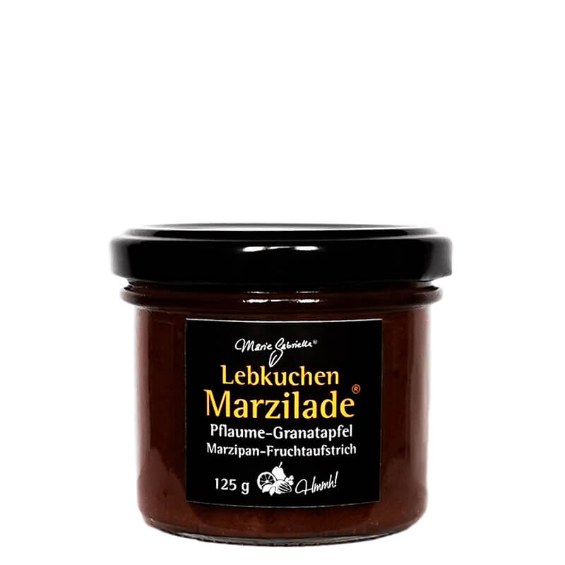 Lübecker Marzilade Pflaume-Granatapfel-Lebkuchen Fruchtaufstrich für Gourmets, 125 g
