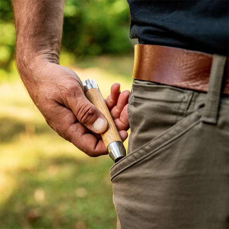 XADR One - handlicher Messerschleifer mit Keramik Ø 20 mm, Griff Eiche weitere Ansicht XADR One - handlicher Messerschleifer mit Keramik Ø 20 mm, Griff Eiche