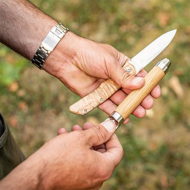 XADR One - handlicher Messerschleifer mit Keramik Ø 20 mm, Griff Eiche