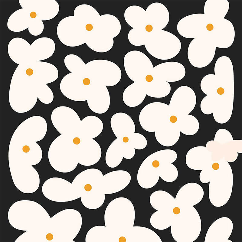 Servietten Fleurs noires 33 x 33 cm von ppd weitere Ansicht Servietten Fleurs noires 33 x 33 cm von ppd