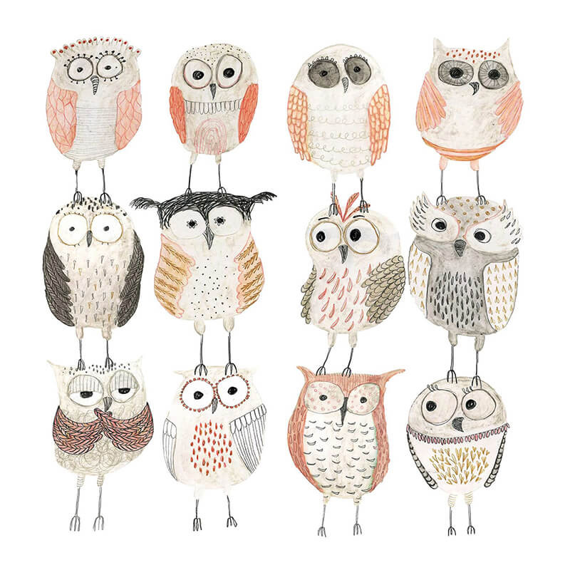 Servietten Owls 33 x 33 cm von ppd weitere Ansicht Servietten Owls 33 x 33 cm von ppd