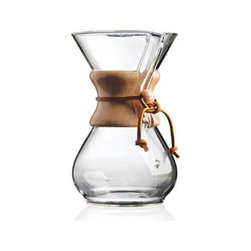 Chemex Classic Kaffeebereiter aus Glas CM-6A für 6 Tassen weitere Ansicht Chemex Classic Kaffeebereiter aus Glas CM-6A für 6 Tassen