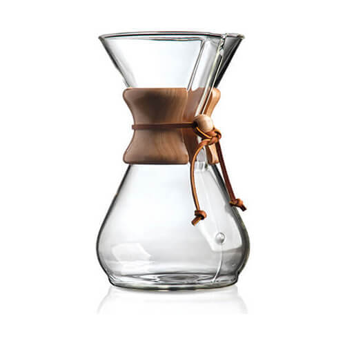 Chemex Classic Kaffeebereiter aus Glas CM-8A für 8 Tassen weitere Ansicht Chemex Classic Kaffeebereiter aus Glas CM-8A für 8 Tassen