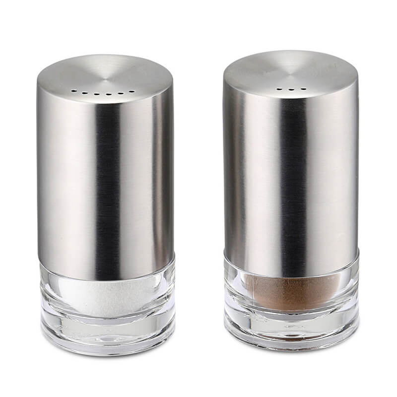 Weis Salz- & Pfefferstreuer Set aus Edelstahl & Acryl, 8 cm