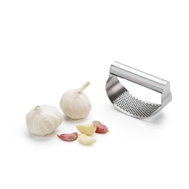 Weis Knoblauchwiege / Knoblauchdrücker aus Edelstahl weitere Ansicht Weis Knoblauchwiege / Knoblauchdrücker aus Edelstahl