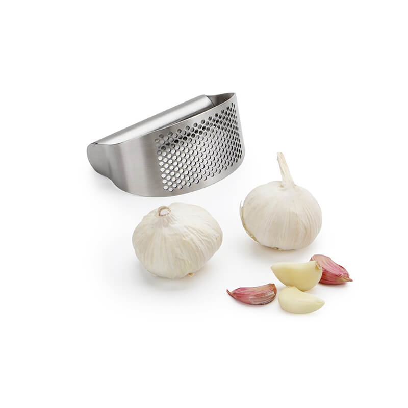 Weis Knoblauchwiege / Knoblauchdrücker aus Edelstahl weitere Ansicht Weis Knoblauchwiege / Knoblauchdrücker aus Edelstahl