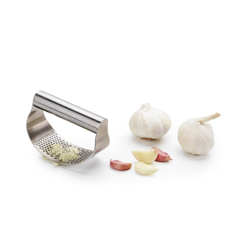 Weis Knoblauchwiege / Knoblauchdrücker aus Edelstahl weitere Ansicht Weis Knoblauchwiege / Knoblauchdrücker aus Edelstahl