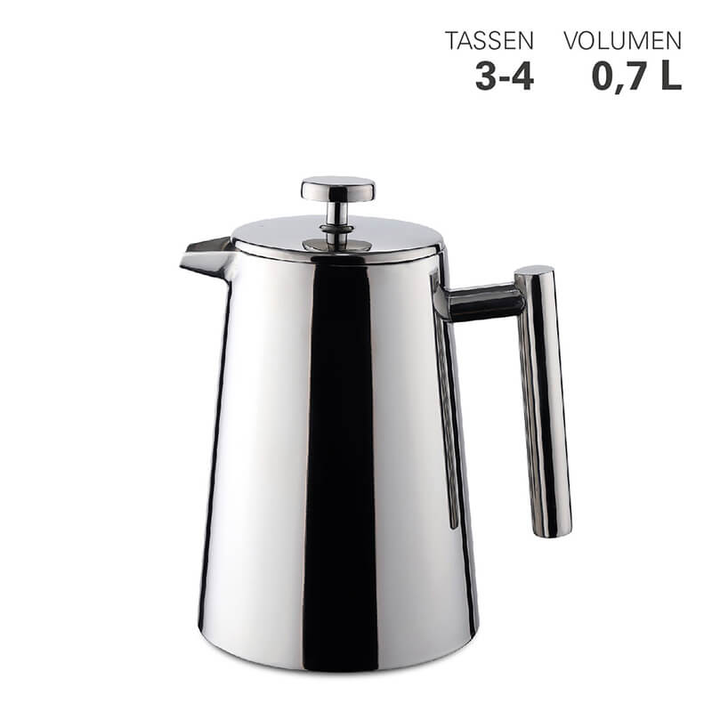 Weis French Press - Pressfilterkanne doppelwandig aus Edlestahl, 0,7 L weitere Ansicht Weis French Press - Pressfilterkanne doppelwandig aus Edlestahl, 0,7 L