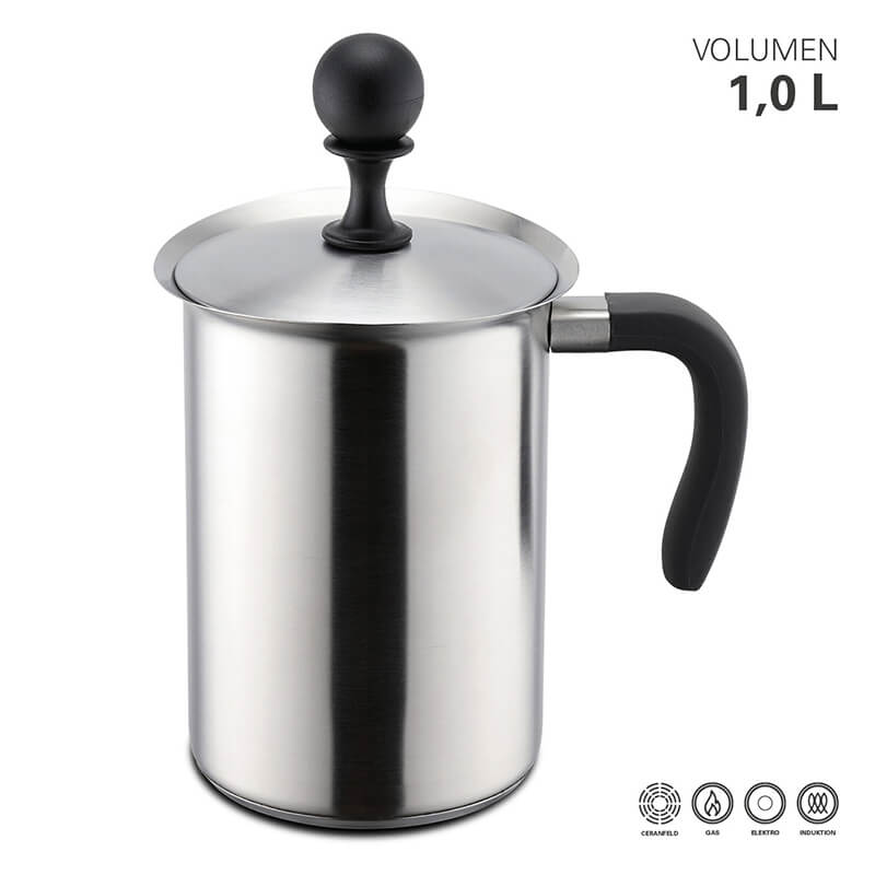 Weis Aufschäumbecher 1000 ml mit Sandwichboden aus Edelstahl weitere Ansicht Weis Aufschäumbecher 1000 ml mit Sandwichboden aus Edelstahl