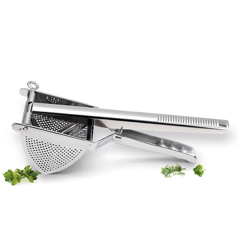 Weis Kartoffelpresse mit seitlicher Lochung aus Edelstahl, 31 cm