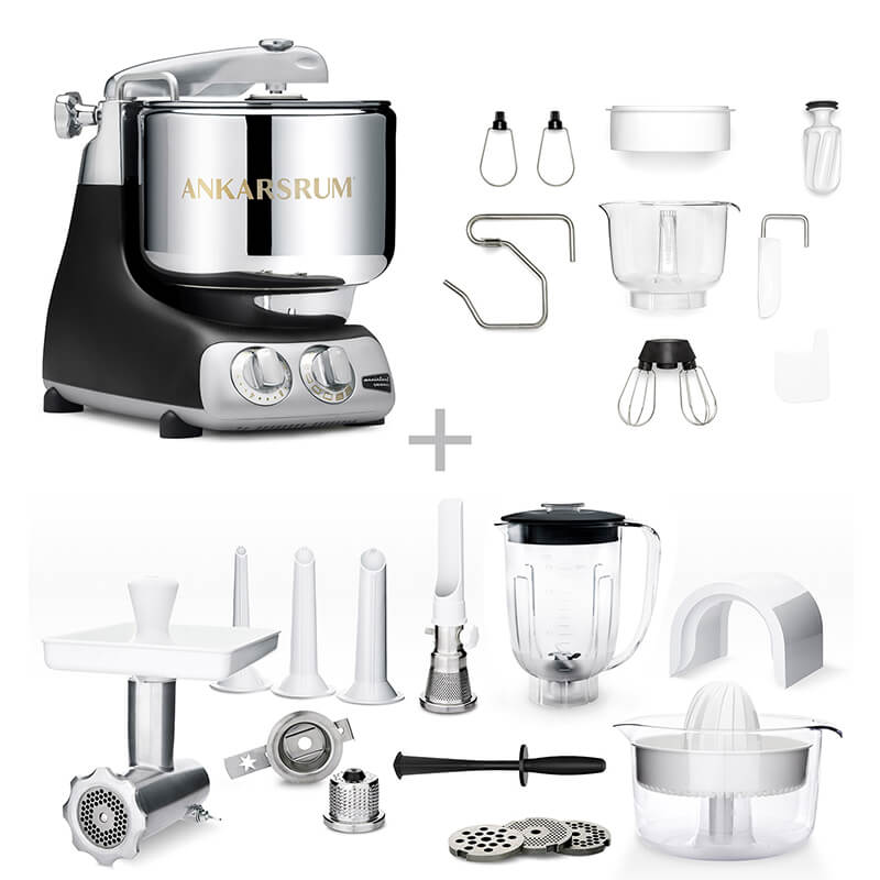 Ankarsrum Küchenmaschine Assistent Deluxe Set, black