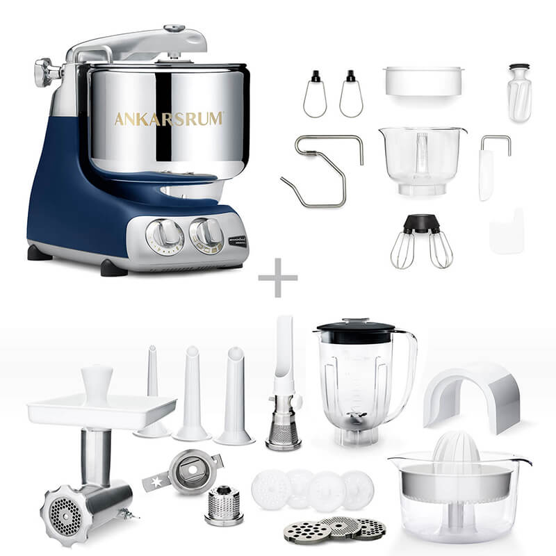 Ankarsrum Küchenmaschine Assistent Deluxe Set, royal blue weitere Ansicht Ankarsrum Küchenmaschine Assistent Deluxe Set, royal blue