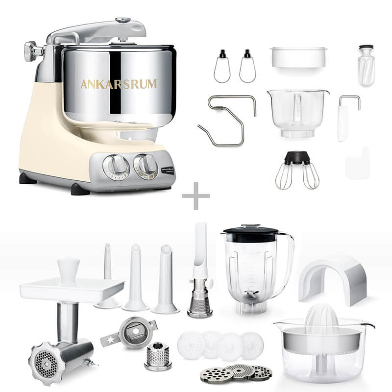 Ankarsrum Küchenmaschine Assistent Deluxe Set, light creme weitere Ansicht Ankarsrum Küchenmaschine Assistent Deluxe Set, light creme