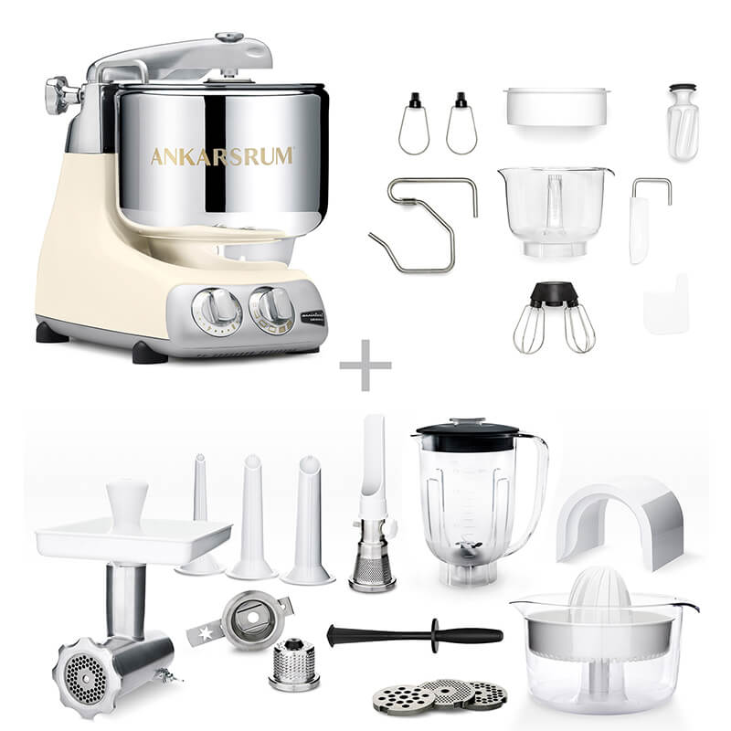 Ankarsrum Küchenmaschine Assistent Deluxe Set, light creme weitere Ansicht Ankarsrum Küchenmaschine Assistent Deluxe Set, light creme