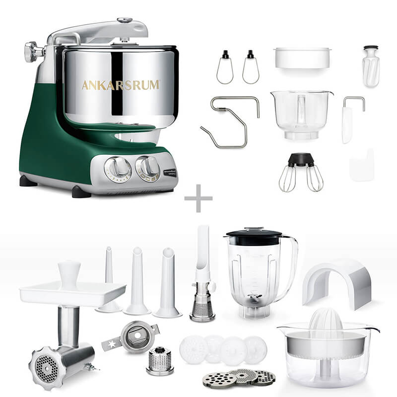 Ankarsrum Küchenmaschine Assistent Deluxe Set, forest green weitere Ansicht Ankarsrum Küchenmaschine Assistent Deluxe Set, forest green