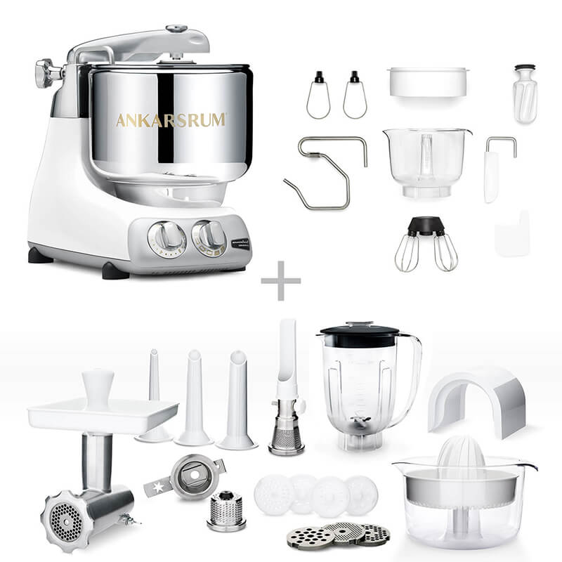 Ankarsrum Küchenmaschine Assistent Deluxe Set, glossy white weitere Ansicht Ankarsrum Küchenmaschine Assistent Deluxe Set, glossy white