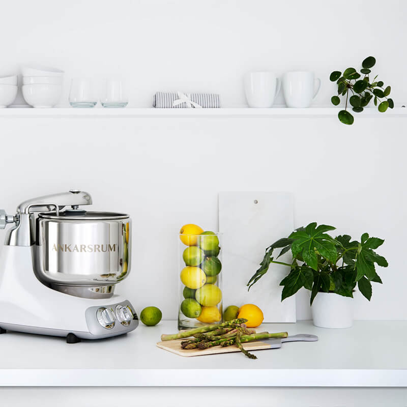 Ankarsrum Küchenmaschine Assistent Deluxe Set, glossy white