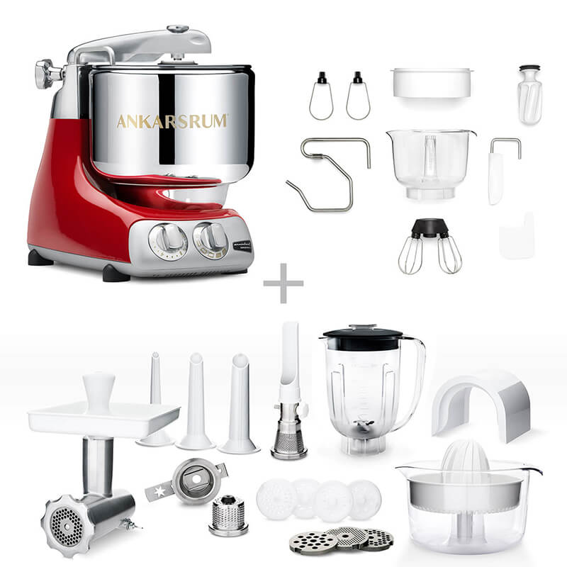 Ankarsrum Küchenmaschine Assistent Deluxe Set, red metallic weitere Ansicht Ankarsrum Küchenmaschine Assistent Deluxe Set, red metallic