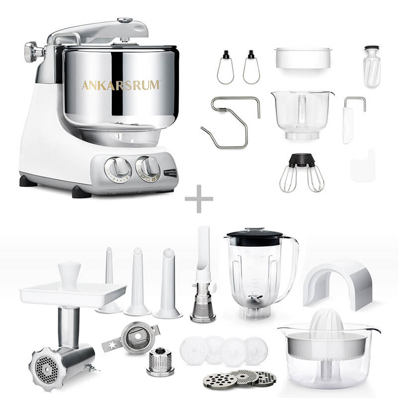 Ankarsrum Küchenmaschine Assistent Deluxe Set, mineral white weitere Ansicht Ankarsrum Küchenmaschine Assistent Deluxe Set, mineral white