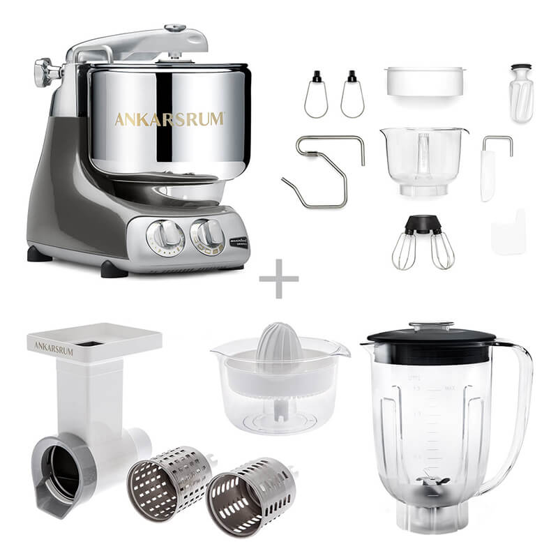 Ankarsrum Küchenmaschine Assistent Go Green Set, black chrome weitere Ansicht Ankarsrum Küchenmaschine Assistent Go Green Set, black chrome