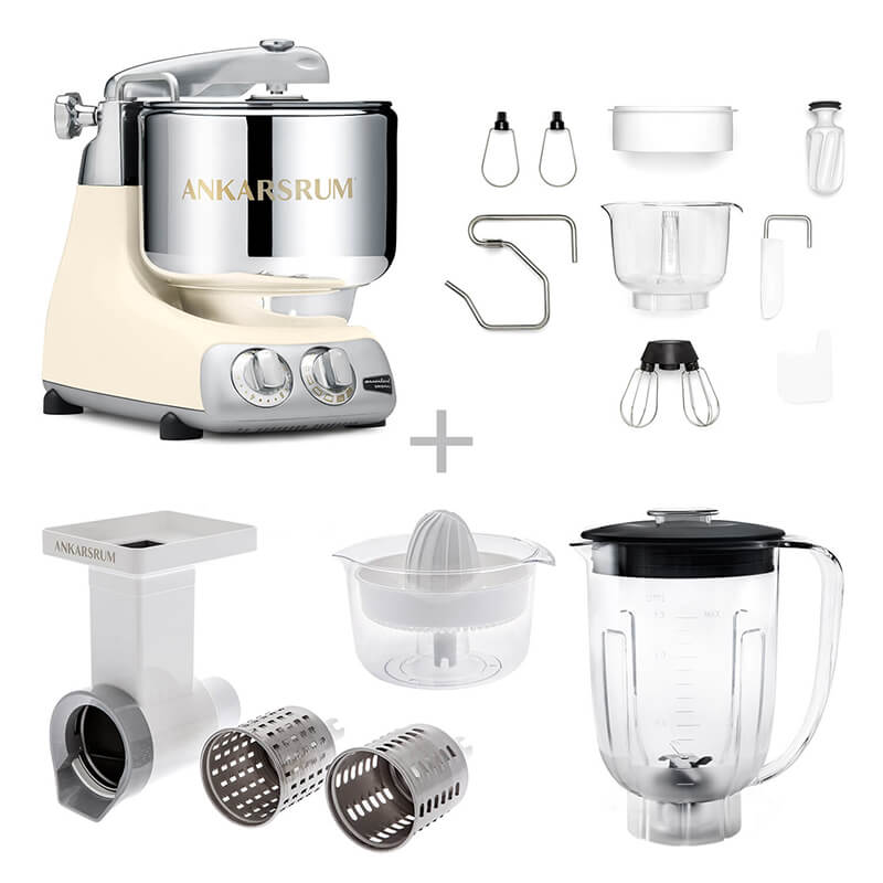 Ankarsrum Küchenmaschine Assistent Go Green Set, light creme weitere Ansicht Ankarsrum Küchenmaschine Assistent Go Green Set, light creme