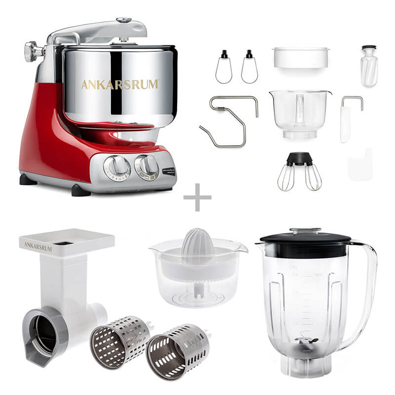 Ankarsrum Küchenmaschine Assistent Go Green Set, red metallic weitere Ansicht Ankarsrum Küchenmaschine Assistent Go Green Set, red metallic