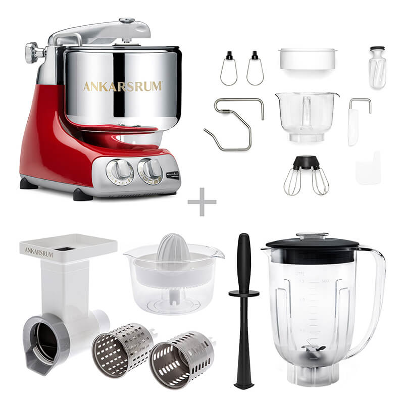Ankarsrum Küchenmaschine Assistent Go Green Set, red metallic weitere Ansicht Ankarsrum Küchenmaschine Assistent Go Green Set, red metallic