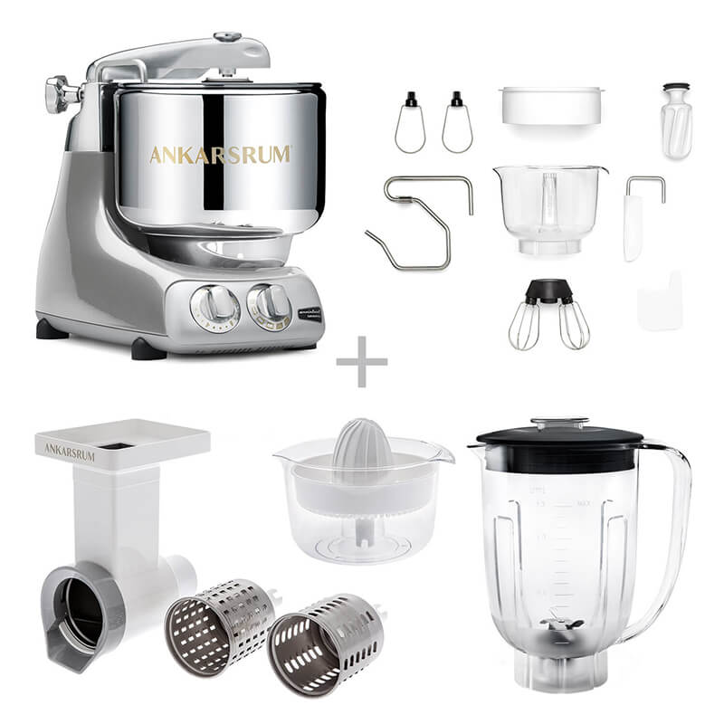 Ankarsrum Küchenmaschine Assistent Go Green Set, jubilee silver weitere Ansicht Ankarsrum Küchenmaschine Assistent Go Green Set, jubilee silver